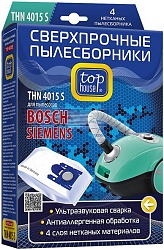 Top House THN 4015 S Сверхпрочные нетканые пылесборники для пылесосов Bosch и Siemens 4 шт