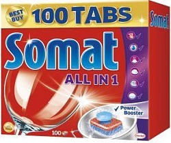 Somat All in 1 Таблетки для посудомоечных машин с активной формулой 100 шт