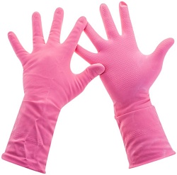 Универсальные резиновые перчатки Frida розовые размер L 222620