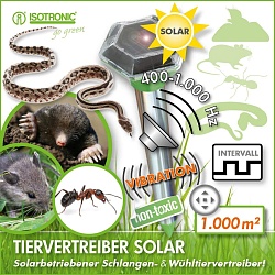Isotronic Solar Rodent Ультразвуковой отпугиватель кротов, мышей, змей и муравьёв