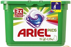 Ariel Liquid Capsules Color Гель для стирки цветных тканей Автомат в растворимых капсулах 15 x 28,8 г