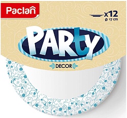 Paclan Бумажные тарелки Party цветные 170 мм 12 шт.