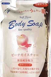 Mitsuei Гель для душа крем-мыло для тела с экстрактом персика глубоко увлажняющее мягкая упаковка 400 мл