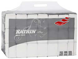 Katrin Plus Bulk Pack 2-хслойная белая туалетная бумага из целлюлозы премиум качества в листах 10 пачек