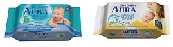 Aura Влажные салфетки для детей Ultra comfort 60 шт