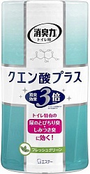 ST Shoushuuriki Жидкий ароматизатор для туалета c экстра-формулой с лимонной кислотой с ароматом свежескошенного луга 400 мл