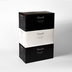 Maneki Салфетки бумажные серия Black&White с ароматом иланг-иланг 2 слоя белые 224 шт./коробка
