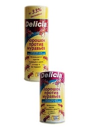 Delicia Активная пищевая гранулированная приманка для муравьев в виде порошка 125 г