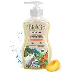 Bio-Mio Bio-Soap Антибактериальное гипоаллергенное жидкое эко мыло для рук с дозатором Смягчающее Абрикос 300 мл