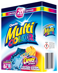 Multicolor Стиральный порошок для цветных и деликатных тканей без фосфатов Clovin 67 стирок 5 кг