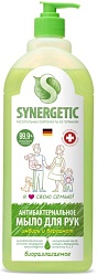 Synergetic Антибактериальное увлажняющее мыло Имбирь и бергамот гипоаллергенное 1 л