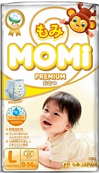 Momi Premium подгузники-трусики L 9-14 кг 42 шт