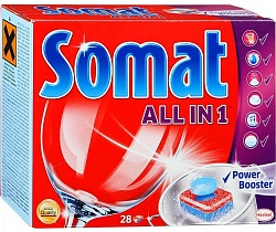Somat таблетки для посудомоечных машин Всё в 1 28 шт