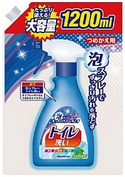 Nihon Чистящая спрей-пена для туалета Foam spray toilet запасной блок мягкая упаковка 1200 мл