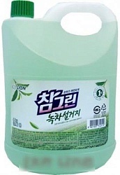 CJ Lion Средство для мытья посуды, фруктов, овощей Chamgreen Зелёный чай флакон 3830 мл
