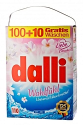 Dalli Wohlfuhl Универсальный концентрированный стиральный порошок для цветного и белого белья с цветочным ароматом 7,15 кг на 110 стирок