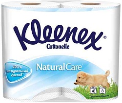 Kleenex туалетная бумага Natural care трёхслойная белая 8 шт
