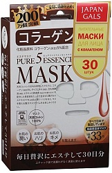 Japan Gals Маски для лица Pure 5 Essential с коллагеном 30 шт