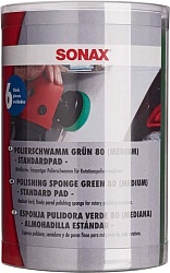 Sonax ProfiLine Полировочный круг зелёный средний 80 мм 6 шт