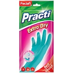 Paclan Перчатки резиновые Practi Extra Dry  размер M
