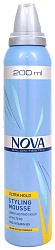 Nova Мусс для укладки волос сверхсильная фиксация жёлтый 200 мл