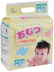 Omutsu Подгузники детские M (6-11 кг) 26 шт