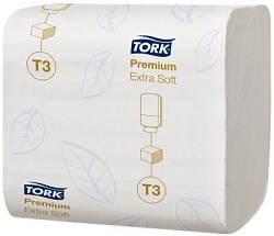 Tork Бумага туалетная Tork T3 Premium 2-хслойная 252 л/пач. 11х19 белая