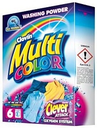 Multicolor Стиральный порошок для цветных и деликатных тканей 6 стирок Clovin 600 г