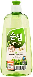 KeraSys Soonsaem Real Herb Green Средство для мытья посуды Зелёный чай бутылка 500 мл