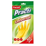 Paclan Practi Universal Перчатки резиновые размер L желтые 1 пара