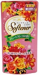 Nihon Антибактериальный кондиционер-ополаскиватель Softener floral с нежным цветочным ароматом мягкая упаковка 500 мл