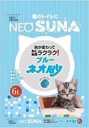 Kocho Наполнитель для кошачьего туалета бумажный комкующийся Neo Suna с голубым индикатором 6 л