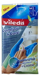 Vileda Перчатки Comfort & Care для чувствительной кожи рук размер M 1 пара