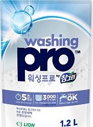 CJ Lion Средство для мытья посуды Washing Pro мягкая упаковка 1200 мл