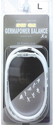 M-Kaep Германиевый браслет с усиленной застёжкой для занятий спортом и активного образа жизни размер L 19,7 см белый