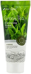 3W Clinic Пенка для умывания Зелёный чай green tea foаm cleansing 100 мл