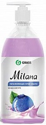 Grass Жидкое крем-мыло Milana черника в йогурте с дозатором 1000 мл