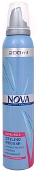 Nova Мусс для укладки волос сильная фиксация красный 200 мл