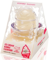 Econeko Капсула Очищающее средство Ice-cream Bubble Французская белая глина