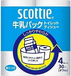 Scottie Туалетная бумага из переработанной целлюлозы Crecia с лёгким ароматом, двухслойная 4 рулона 30 м