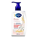 AURA Pure Cotton Крем-мыло 2в1 д/рук и тела Хлопок и овсяное молочко флакон/дозатор, 300мл